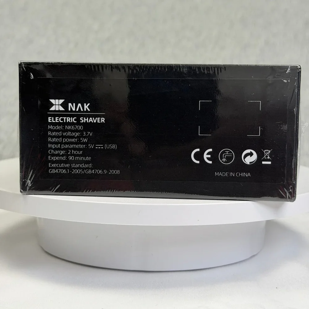 NAK Mini Shaver Plus NK6700 Electric Shaver USB Rechargeable Black Portable New